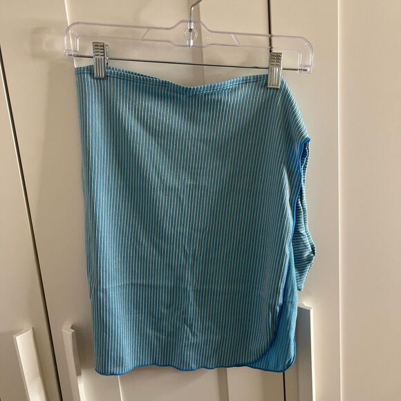 NWT Andie Swim x Mindy Kaling The Maya Sarong Blue With Gold Stripe Size L/XL‎ - Picture 5 of 11